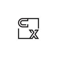 cx futurista en línea concepto con alto calidad logo diseño vector