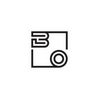 BO futuristic in line concept with high quality logo design vector