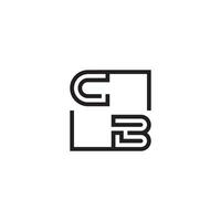 CB futuristic in line concept with high quality logo design vector