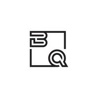 BQ futuristic in line concept with high quality logo design vector