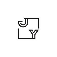 JY futuristic in line concept with high quality logo design vector