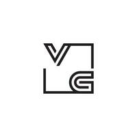 VG futuristic in line concept with high quality logo design vector