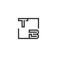 TB futuristic in line concept with high quality logo design vector