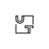 Utah futurista en línea concepto con alto calidad logo diseño vector
