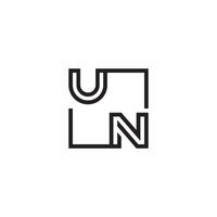 UN futuristic in line concept with high quality logo design vector