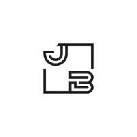 JB futuristic in line concept with high quality logo design vector