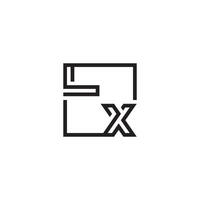 lx futurista en línea concepto con alto calidad logo diseño vector