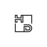 hd futurista en línea concepto con alto calidad logo diseño vector