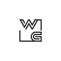 WG futuristic in line concept with high quality logo design vector