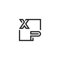 XP futuristic in line concept with high quality logo design vector