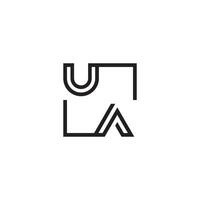 ua futurista en línea concepto con alto calidad logo diseño vector