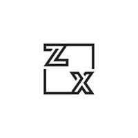 zx futurista en línea concepto con alto calidad logo diseño vector