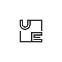 UE futuristic in line concept with high quality logo design vector