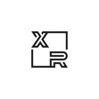 XR futuristic in line concept with high quality logo design vector