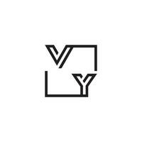 vy futurista en línea concepto con alto calidad logo diseño vector