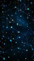 AI generated Dark green constellation of the stars background photo