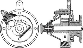 Contact Timer, vintage illustration. vector