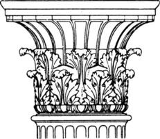 Antique Corinthian, greece vector