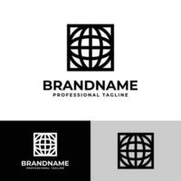 Square Globe Logo, suitable for business related to Square and Globe vector