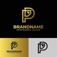 Letter P Diamond Logo, suitable for business related to Diamond and with P initial vector