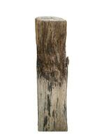 Brown timber stand on white background photo