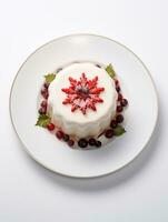 AI generated Christmas and New Year cake photo