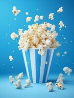 AI generated Cup of cinema popcorn photo