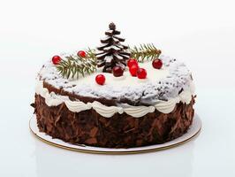 AI generated Christmas and New Year cake photo