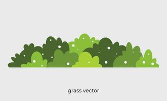 rounded grass illustration with sparkling in flat style vector