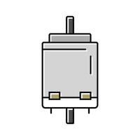 dc motor electronic component color icon vector illustration