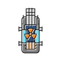 small modular nuclear reactor future technology color icon vector illustration