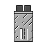 high voltage capacitor electronic component color icon vector illustration