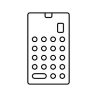 calculator math education line icon vector illustration