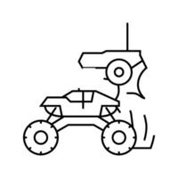 remote controlled toy child game play line icon vector illustration