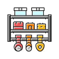 drill shelf garage tool color icon vector illustration