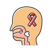 oral cancer color icon vector illustration