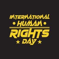 International human rights day event t shirt design for apparel. Bill of rights day. vector