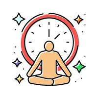 pose position yoga relax color icon vector illustration