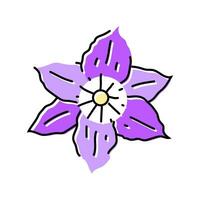 clematis flower spring color icon vector illustration