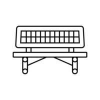 bench playground park kid play line icon vector illustration