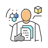 explorer scientist worker color icon vector illustration