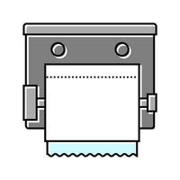 toilet paper holder bathroom interior color icon vector illustration