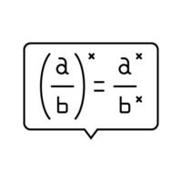 fórmula matemáticas Ciencias educación línea icono vector ilustración