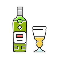 absinthe drink bottle color icon vector illustration