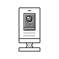 ring security camera garage tool color icon vector illustration