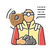 geoscientist worker color icon vector illustration