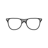 glasses hipster retro color icon vector illustration