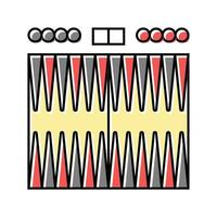 backgammon game board table color icon vector illustration