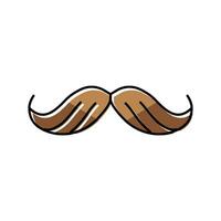 mustache hipster retro color icon vector illustration