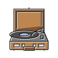 record player hipster retro color icon vector illustration